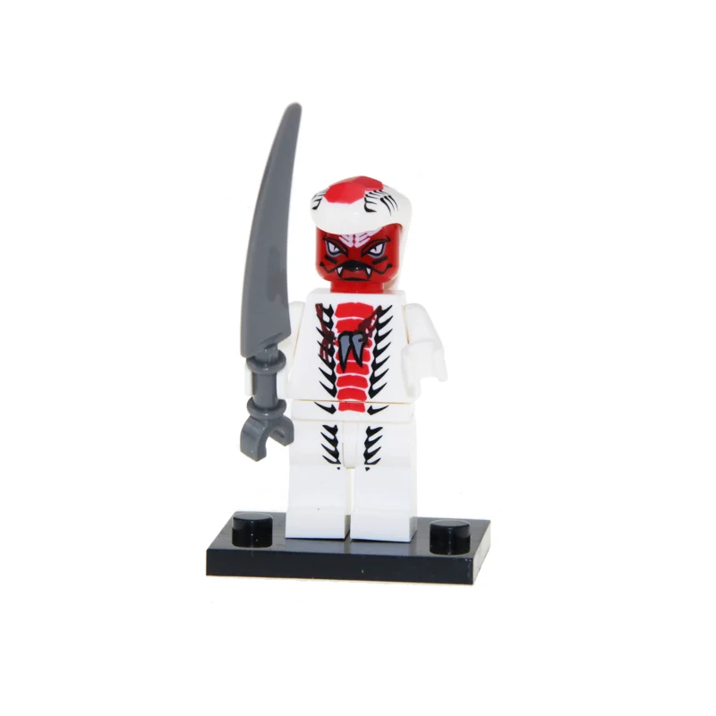 A052 Одиночная NinjagoINGlys герои фигурки Kai, jay, Cole Zane Nya Lloyd змея Монстр оружие действие игрушечный ниндзя фигура Строительные блоки игрушки - Цвет: A052