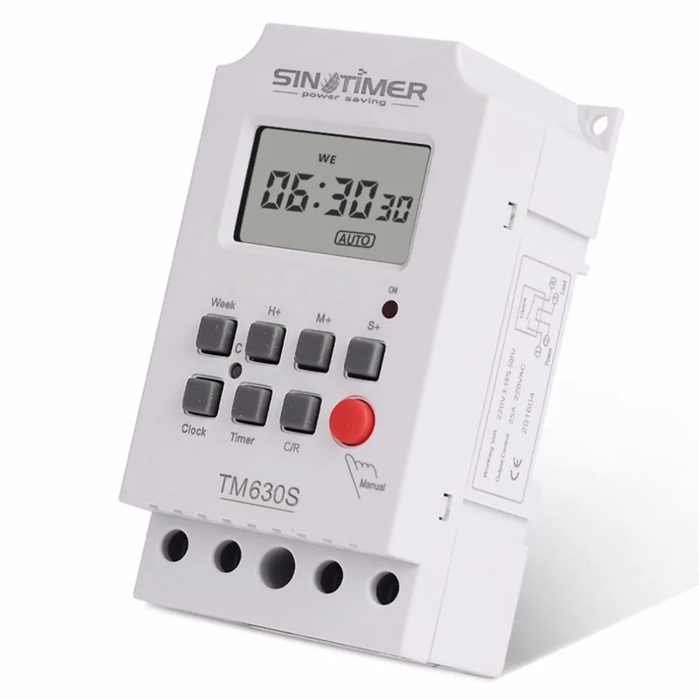 SINOTIMER TM630S 2 7 дней Еженедельный ЖК цифровой программируемый таймер с интервалом 1