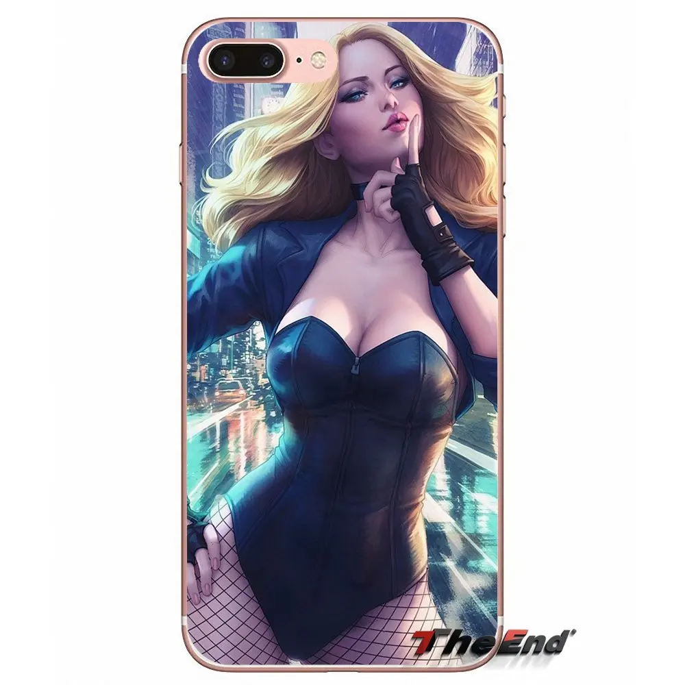 Artgerm черный Канарские комиксы цифровой чехол для samsung Galaxy S2 S3 S4 S5 MINI S6 S7 edge S8 Plus Note 2 3