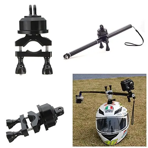 360 Вращающийся Поворотный Шлем Бар Гора Комплект Адаптер Открытый Спорт камеры
