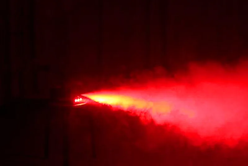 Red Fogger Высокое качество пульт дистанционного управления 500 Вт противотуманная машина с RGB светодиодный свет/полноцветная дымовая машина/сценические вечерние генератор дыма/светодиодный Fogger - Цвет: Red Fogger