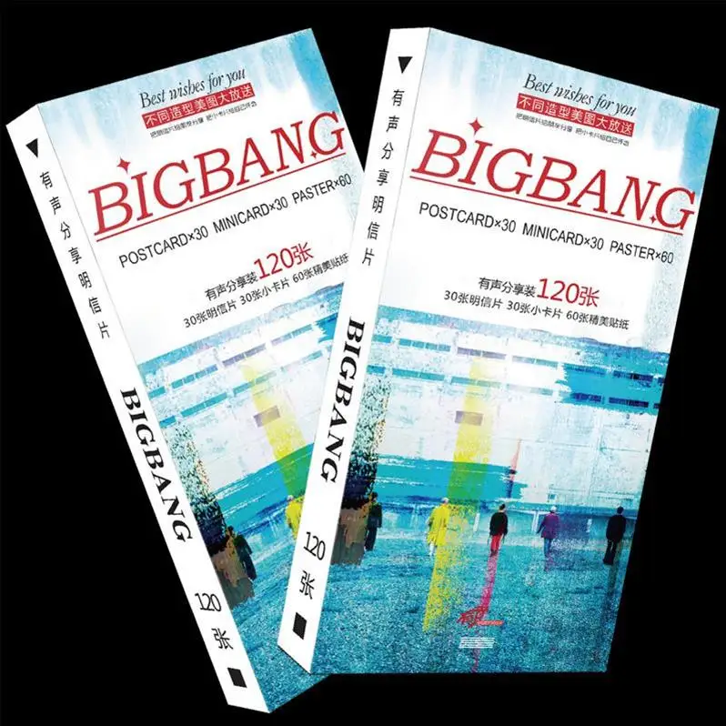Kpop 2018 новая Звездная категория BigBang те же 120 открыток + плакаты наклейки карта k pop