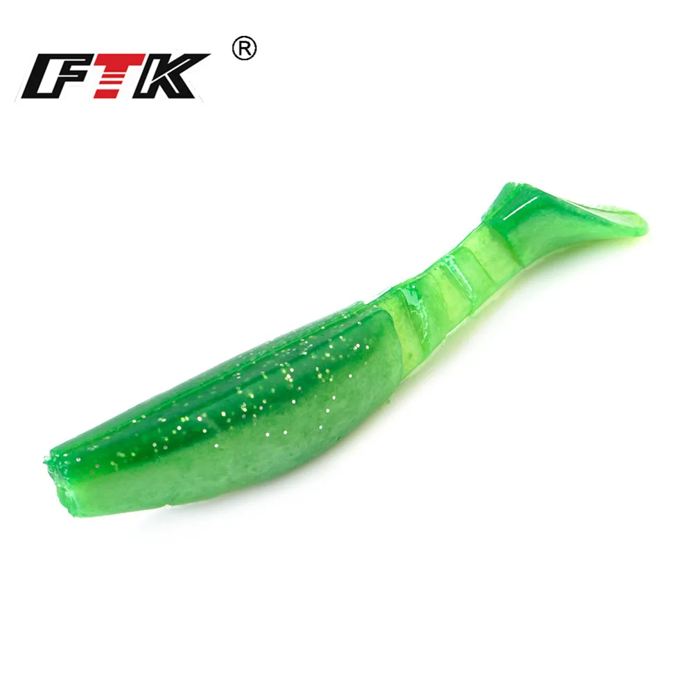 FTK Easy Shiner Φ 90 мм/7 5g 110 мм/14g Wobblers силиконовые двухцветные флейты трехсекционный