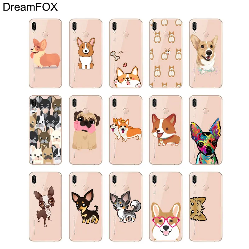 Мягкий силиконовый чехол DREAMFOX L099 Welsh Corgi из ТПУ для huawei Honor 6A 6C 7X9 10 P20 P30 Lite Pro P Smart 2019 |