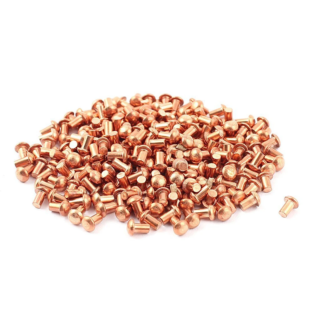 

200 Pcs 5/64 x 1/8 inch Round Head Copper Solid Rivets Fasteners