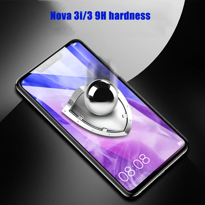 Защитное стекло 9D для Huawei Nova 2 2i 3 3i 3e 4 5 Pro полностью покрывающее изогнутое защиты