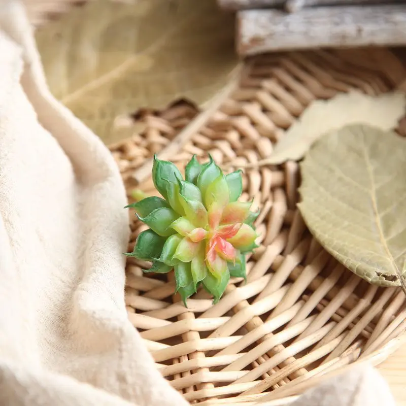 Succulents 4 Искусственные суккуленты растения с цветочным горшком пластиковые поддельные растения настольные бонсай для пейзажа офис украшения сада Офис - Цвет: Succulents 4