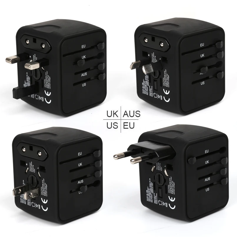 Сетевое зарядное устройство с 4 USB-портами для Великобритании ЕС Австралии Азии