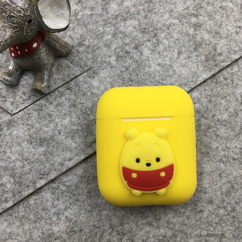 Мультяшный Мягкий силиконовый чехол для Airpods, противоударный защитный чехол для наушников, водонепроницаемый чехол для iPhone 7 8, аксессуары для гарнитуры