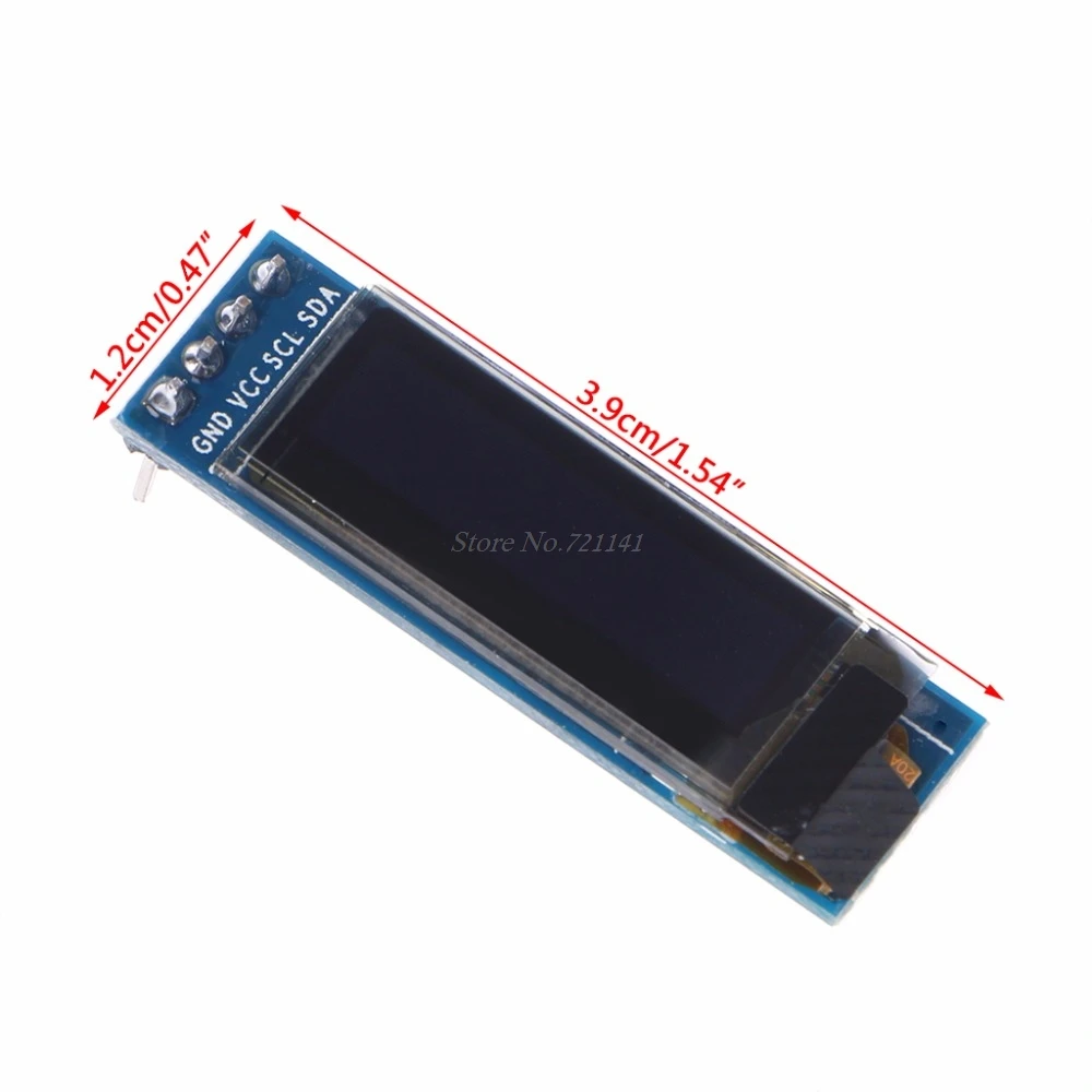 Светодиодный ЖК дисплей 0 91 &quotБелый I2C IIC O 128x32 светодиодный модуль SSD1306 Прямая
