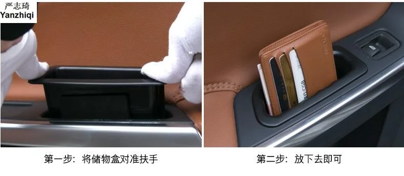 

4pcs/lot Free shipping High quality Door armrest storage box door handle box armrest for VOLVO SC60 S60L