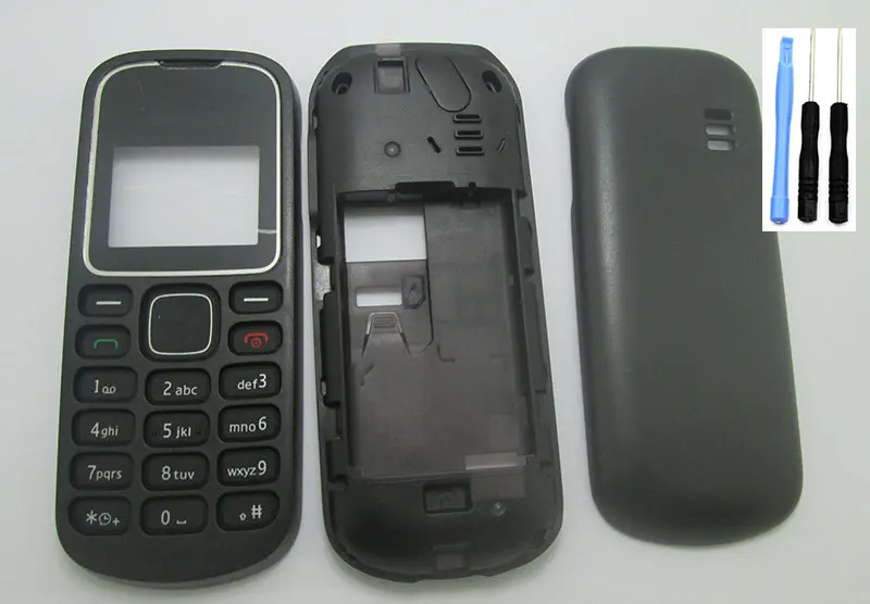 Черный чехол с полным корпусом и клавиатурой для Nokia 1280 панель корпуса