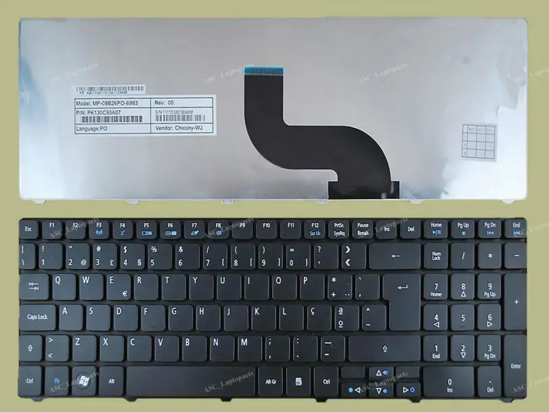 Новый BR Бразильский Португальский Teclado клавиатура для ACER aspire 7535 7535G 7540 7735 7735Z 7736 7736G