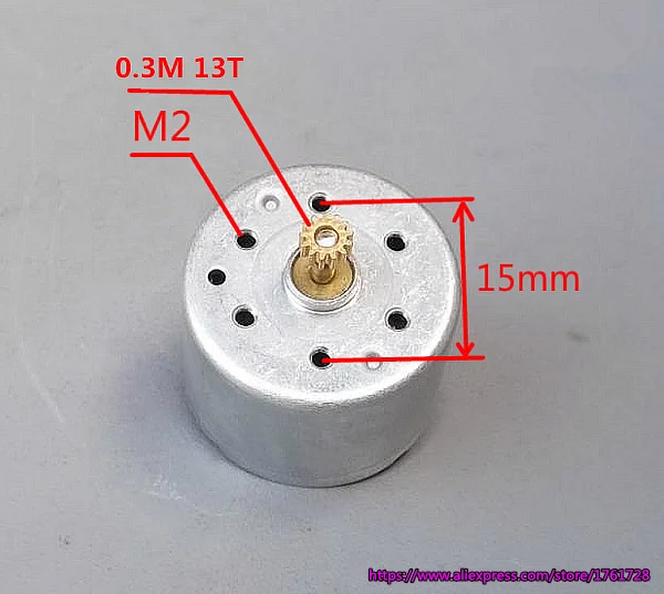 Новый микро двигатель постоянного тока 24*18 мм 310 DC6V 6000 об/мин с передачей 0 3 м 13 т