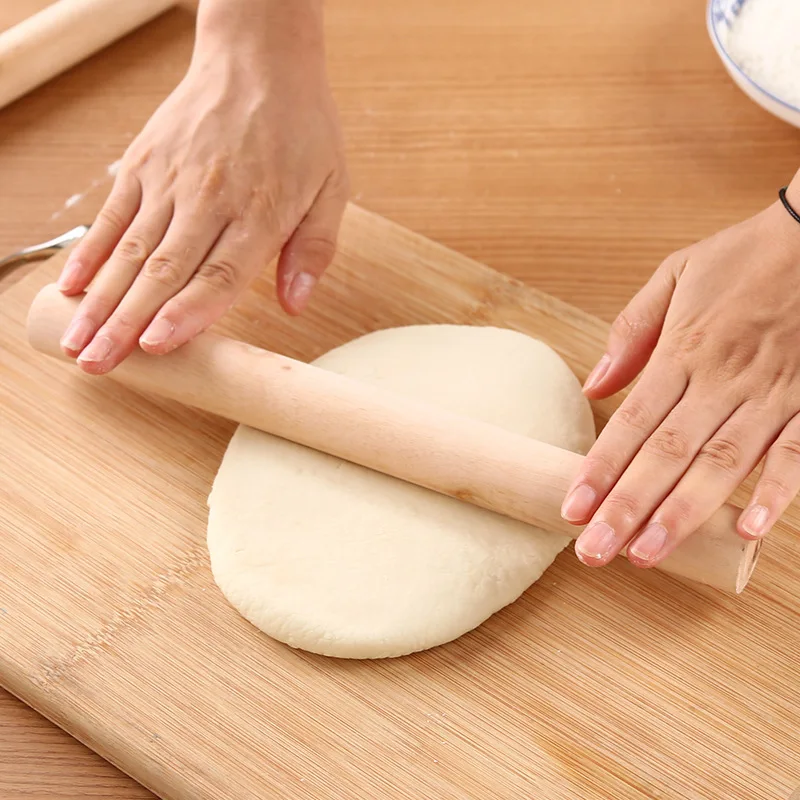 28 см Кухня Деревянный Скалка помадка торт украшение тесто ролик выпечки Кухня Инструменты для приготовления пищи аксессуары-5