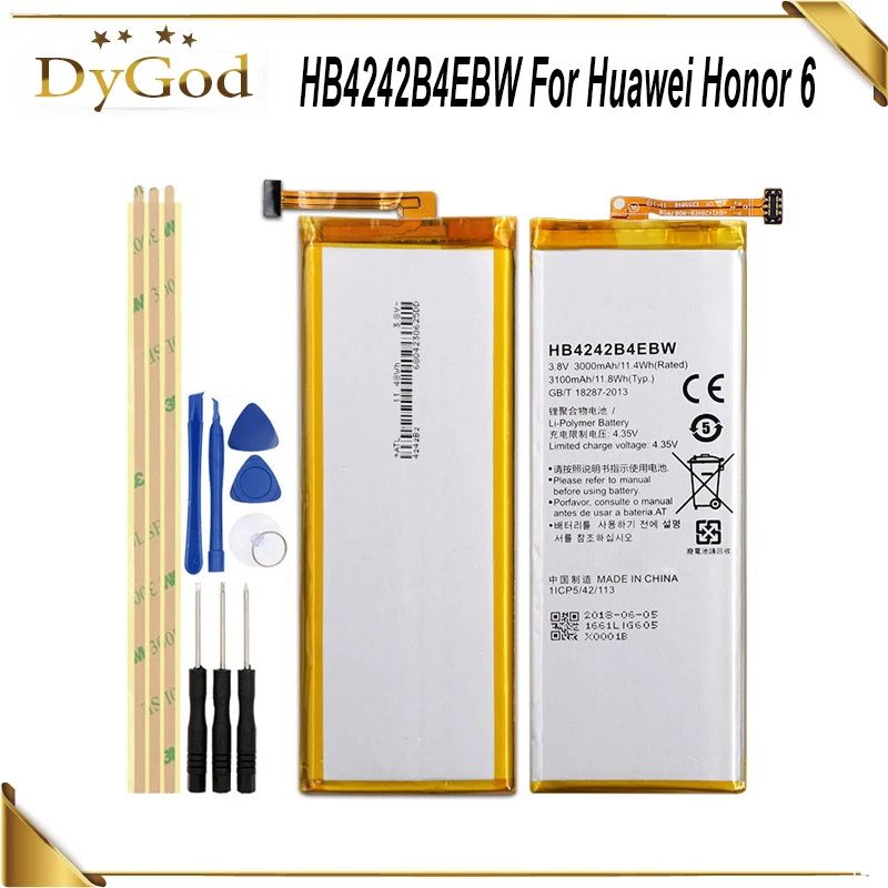 HB4242B4EBW Аккумулятор для Huawei honor 6 H60 L01 L02 L11 4X Высококачественная сменная батарея 3000