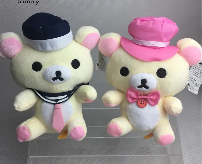 2 шт./лот смешанные стили Медведь Rilakkuma, плюшевый игрушка, Свадебные/вечерние/компания юбилей рекламные Rilakkuma Медведь Подарки Игрушка - Цвет: Черный