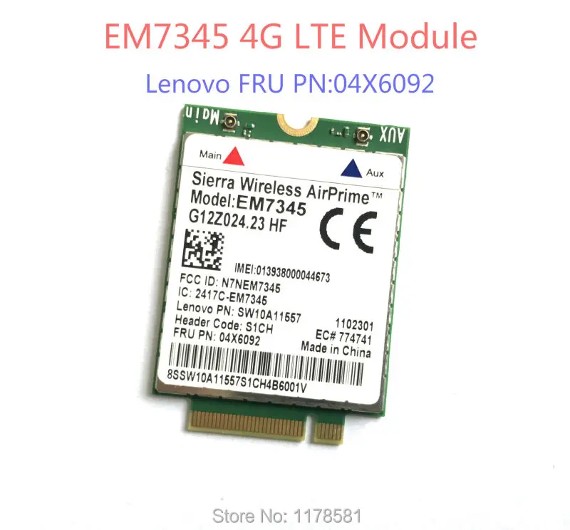 GOBI5000 EM7345 LTE FRU 04X6092 T440 X240 WWAN HSPA + 42 Мбит/с 4G модуль NGFF