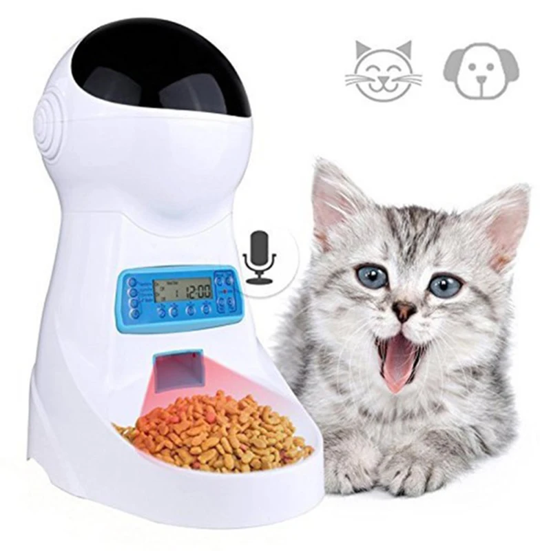 Pet 3L автоматическая кормушка для средних маленьких собак кошка дозаторы 4 раза с
