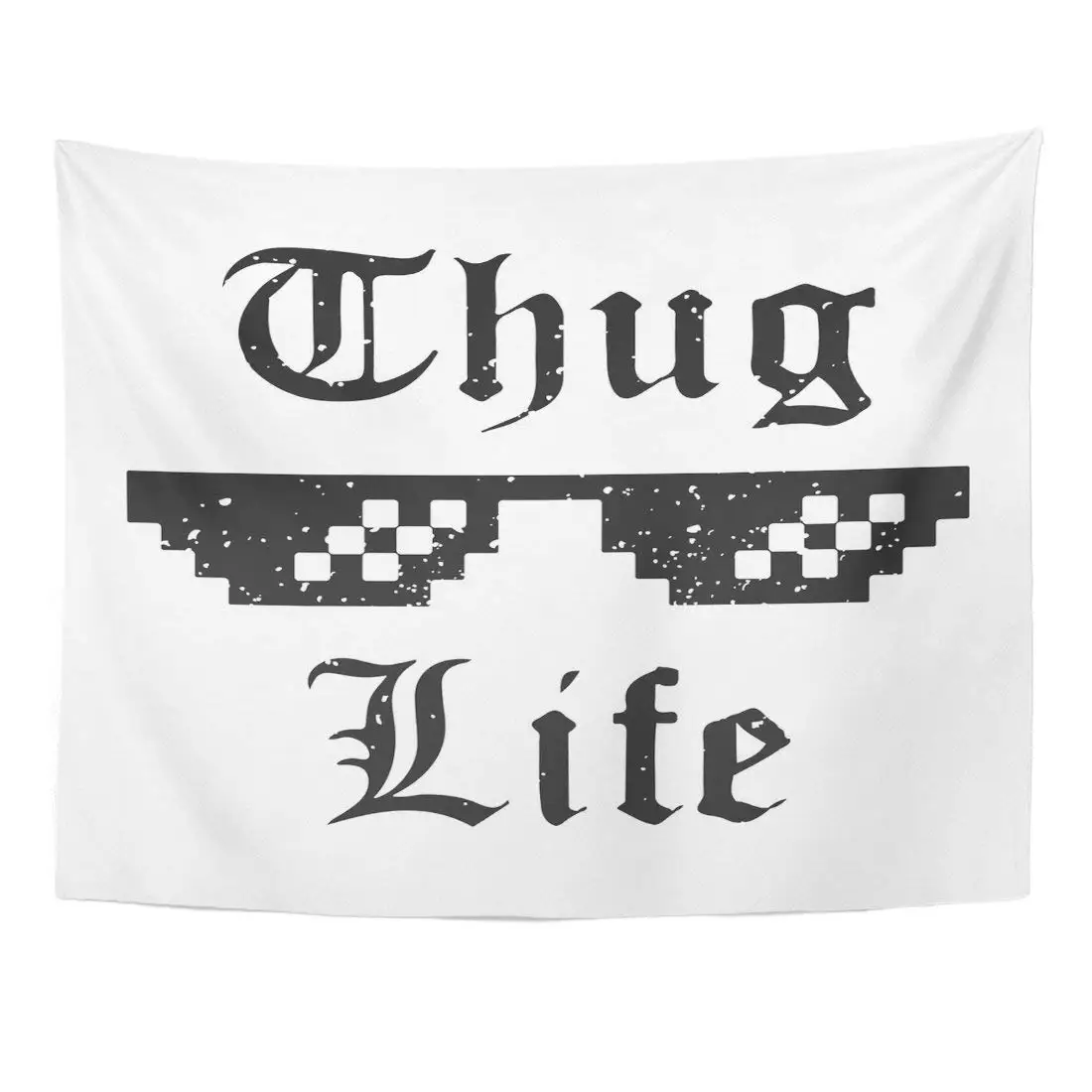 Гобелен черный гангста Thug Life винтажный значок Аппликация Этикетка джинсы