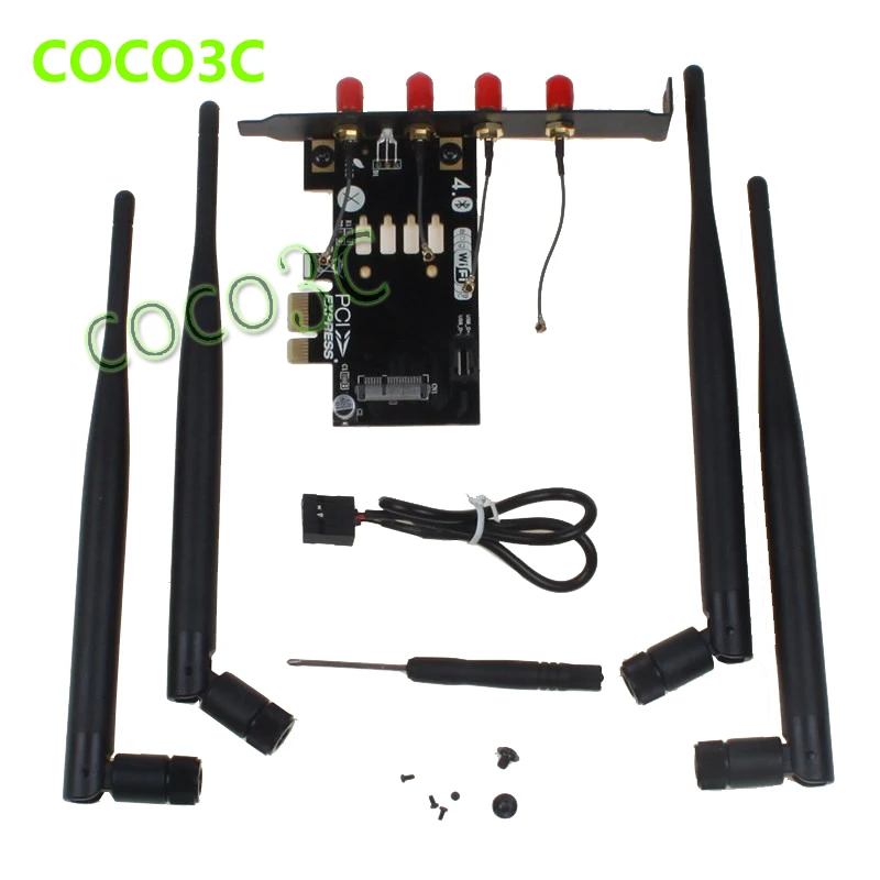 Адаптер для беспроводной сетевой карты ноутбука PCIe в 3G bluetooth 4 0 WIFI BCM94360CD / BCM94331CD