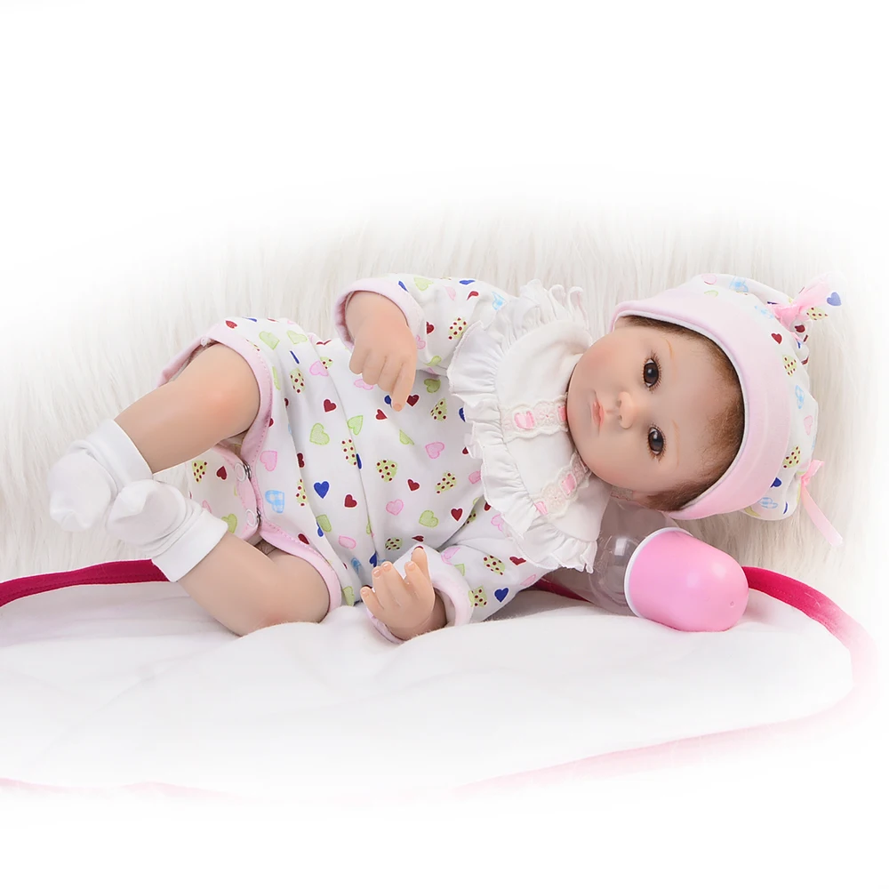 17 дюймовая Модная Кукла-младенец Reborn силиконовая виниловая кукла-тело