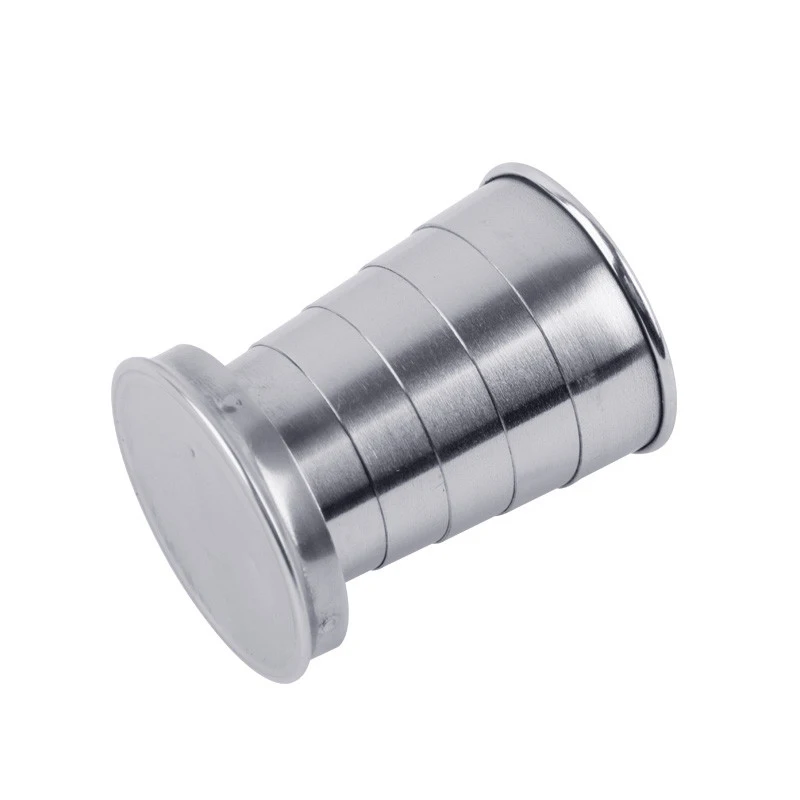 1 pc 75 ML Mini Glass Stainless Steel Portable Travel Folding Mug Telescopic Outdoor Folded Cups Collapsible Water Beer | Дом и сад