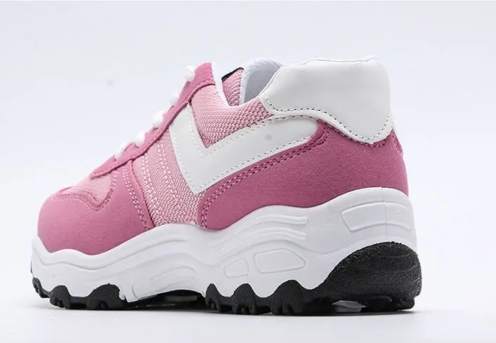 Женские кроссовки для бега ONKE розовые и Серые на шнуровке с амортизацией