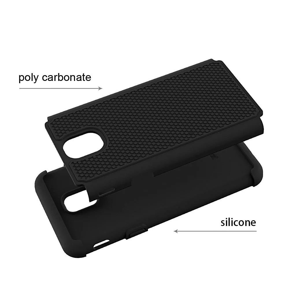 Гибридный прочный Чехол 2 в 1 из ТПУ и жесткого поликарбоната с защитой экрана