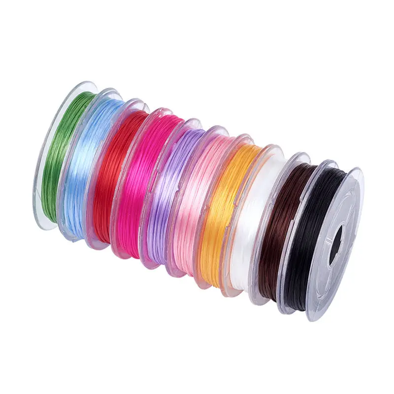 10 Roll/lot 0.8mm Strong Stretchy Fibre Beading Thread Elastic Wire Jewelry Bracelet Necklace Making String Cord F60 | Украшения и