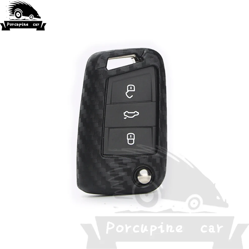 Мягкий чехол для ключей из углеродного волокна VW Golf 7 Seat Ibiza Leon FR 2 Altea Aztec Skoda Octavia |
