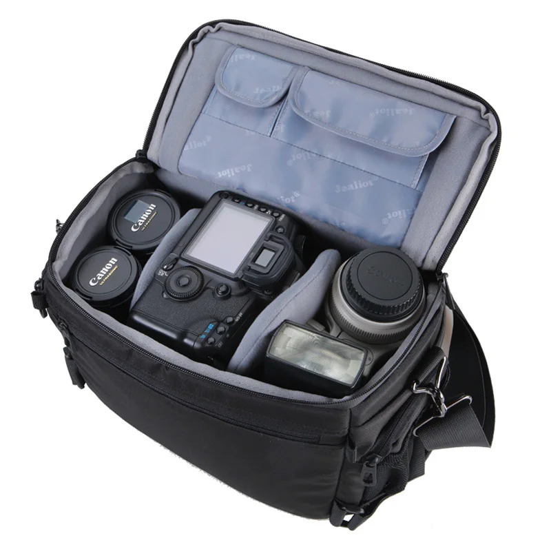 Jealiot профессиональная Сумка для dslr камеры, сумки через плечо для цифровой камеры, водонепроницаемая сумка для фото и видео, чехол для SLR Canon 70d Nikon sony