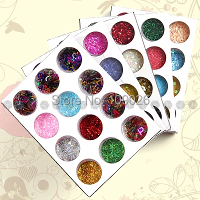 60X нейл-арта для художественного оформления ногтей ручная работа Стразы порошок