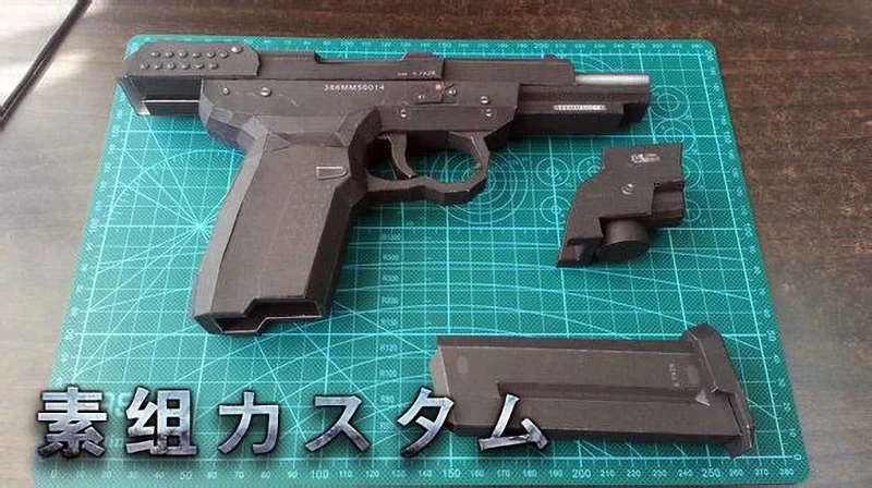 Бумажное ремесло 1:1 FN57 пистолет не обжигающий 3D бумажная модель украшение сборка