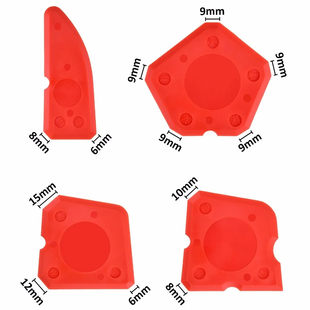 

4pcs Silicone Sealant Finishing Tool and 4pcs Caulking Tool Set Silicone Sealant Scraper Grout Finishing Tool