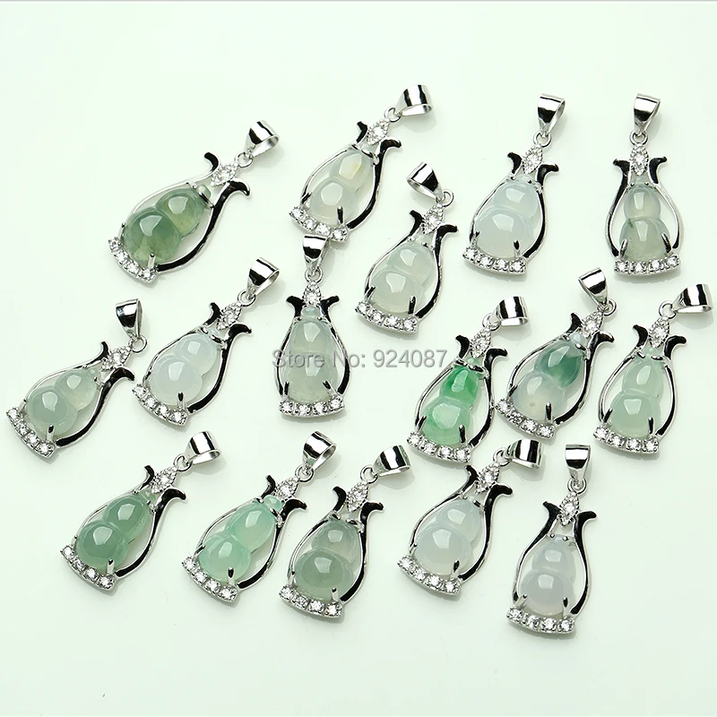 Подлинный Кулон Из бирманского груза с воском из нефрита серебро 925 пробы |