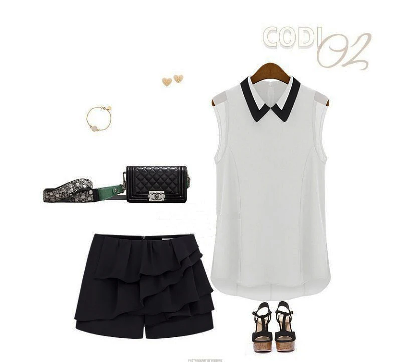 

Fashion Women's Sleeveless Chiffon Tank Top, Sexy European and American Style Chiffon Blouse Top