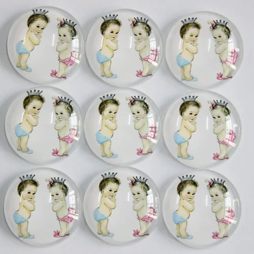 Круглые стеклянные кабошоны для фотосъемки 25 мм в случайном порядке форме короны