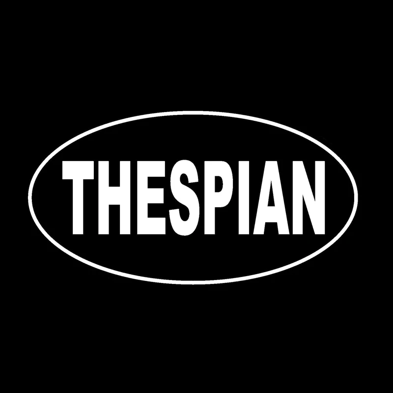 YJZT 14 8 см * 7 THESPIAN овальная виниловая наклейка автомобильная черный серебристый C10
