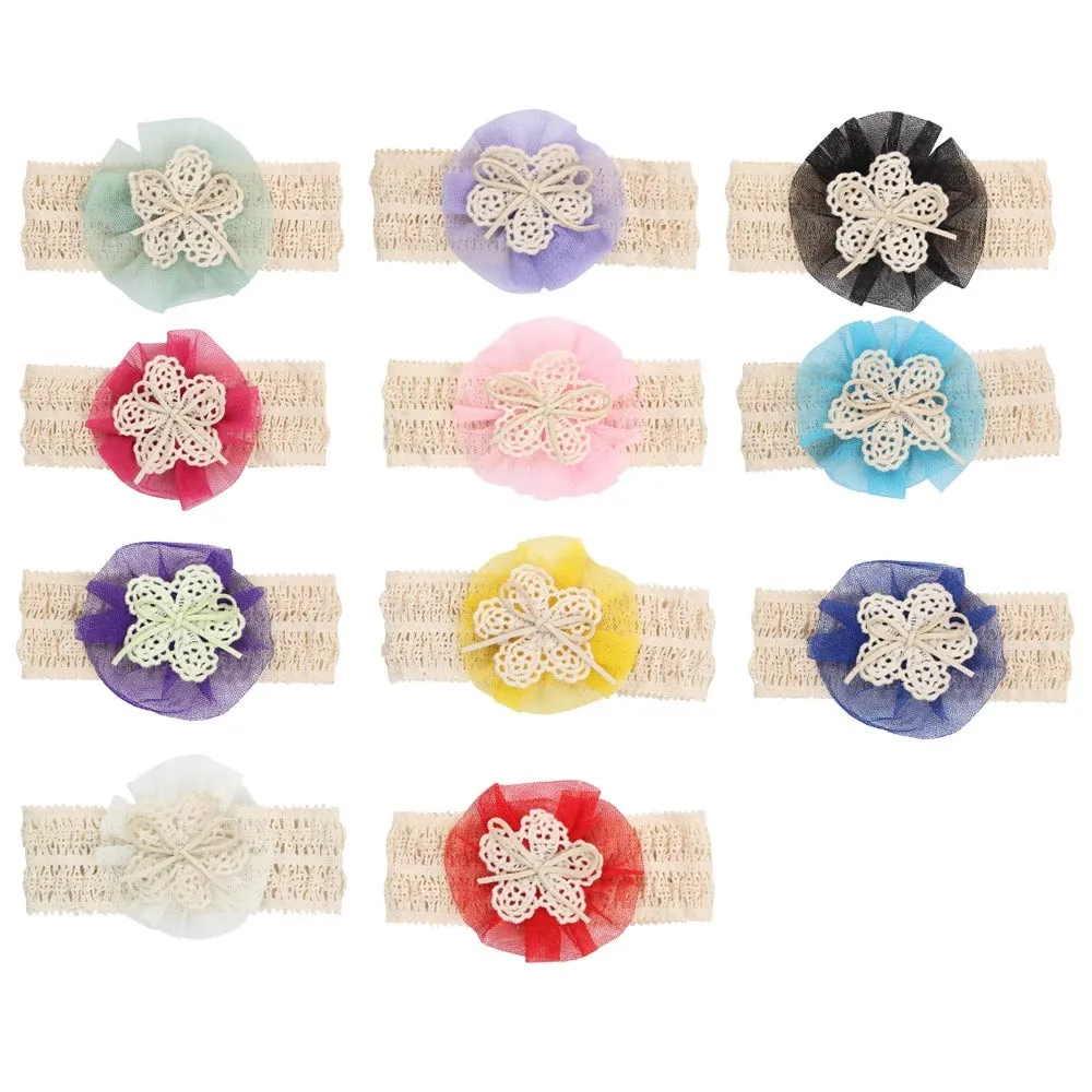 Корейский цветок для девочек Младенческая лента волос аксессуары детей