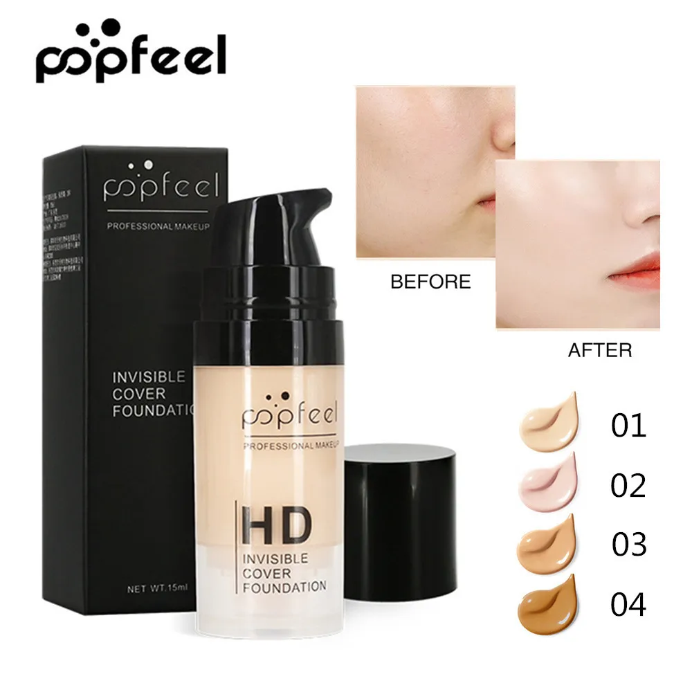 Popfeel полное покрытие Жидкая Основа крем база для макияжа лица основа Мягкая