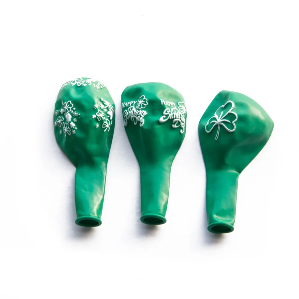 Набор из 15 латексных шаров Happy St Patricks Day ирландский зеленый трилистник надувные
