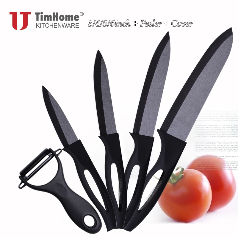 Timhome Марка 5 &quotНарезки Ножом + 6 дюймов Керамический Нож Шеф-Повара Набор с