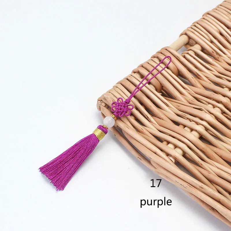 17 purple 2 шт./партия кисточки Декоративные Шелковые DIY кисточка шелковая кисточка швейная ткань аксессуары бахрома отделка для DIY Закладка с кисточкой сумка Декор - Цвет: 17 purple