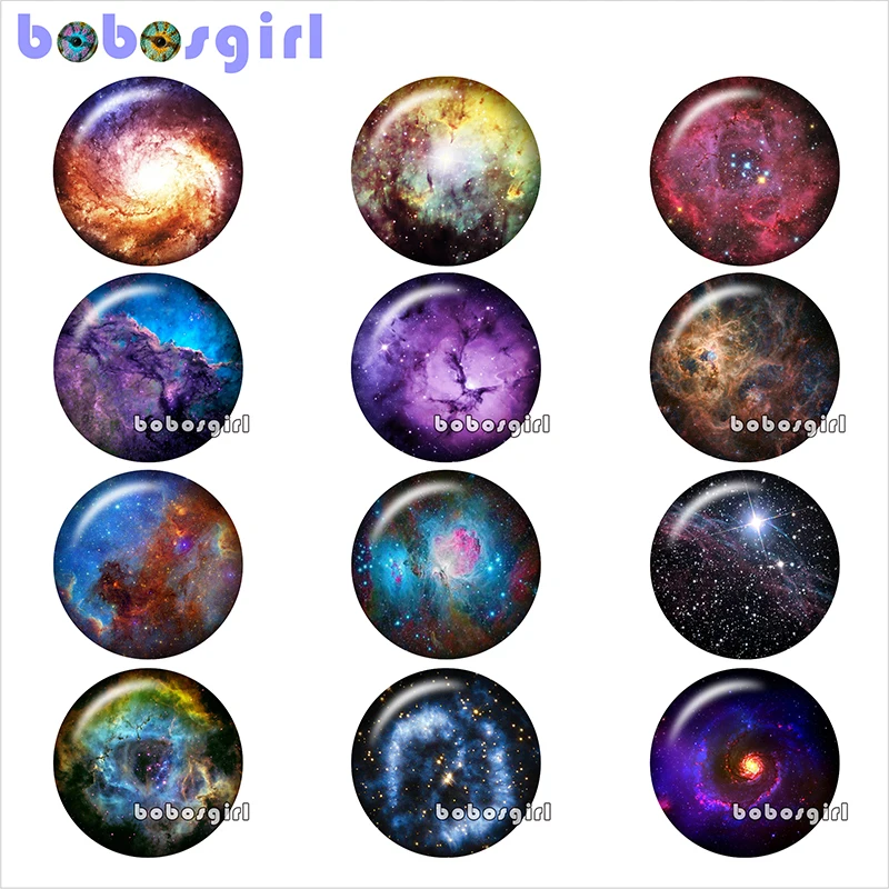 Звездное небо Туманность Вселенная стеклянная Кнопка ювелирные изделия DIY
