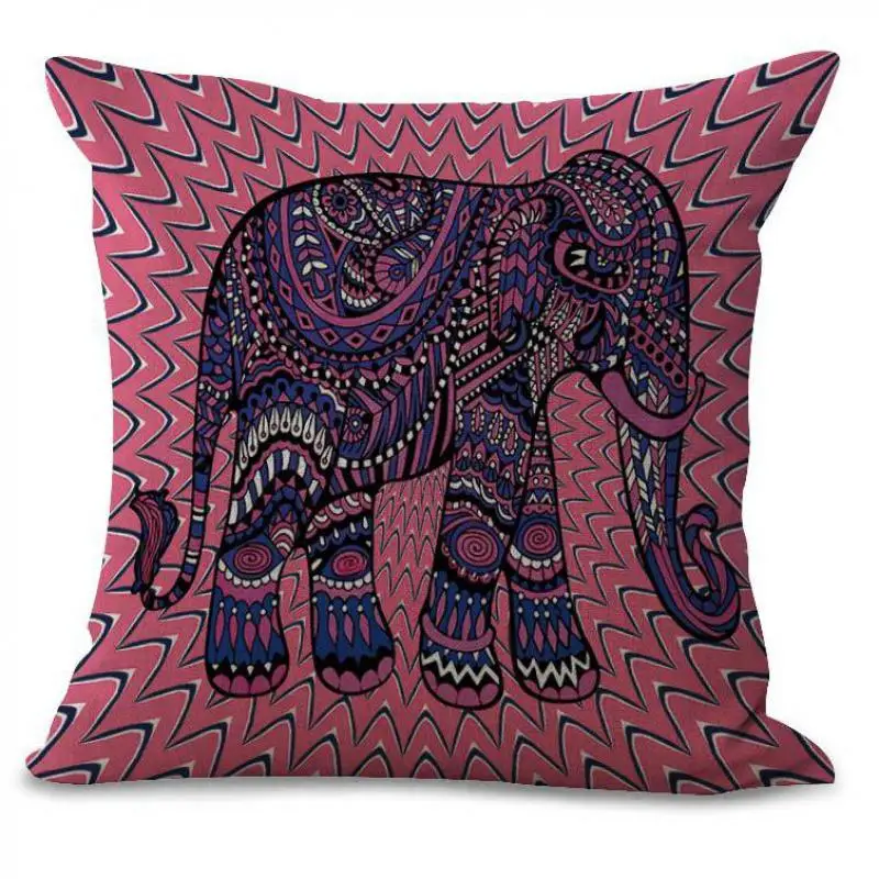 45*45 см ручная роспись Цвет животных печати хлопок лен Пледы Подушки Детские