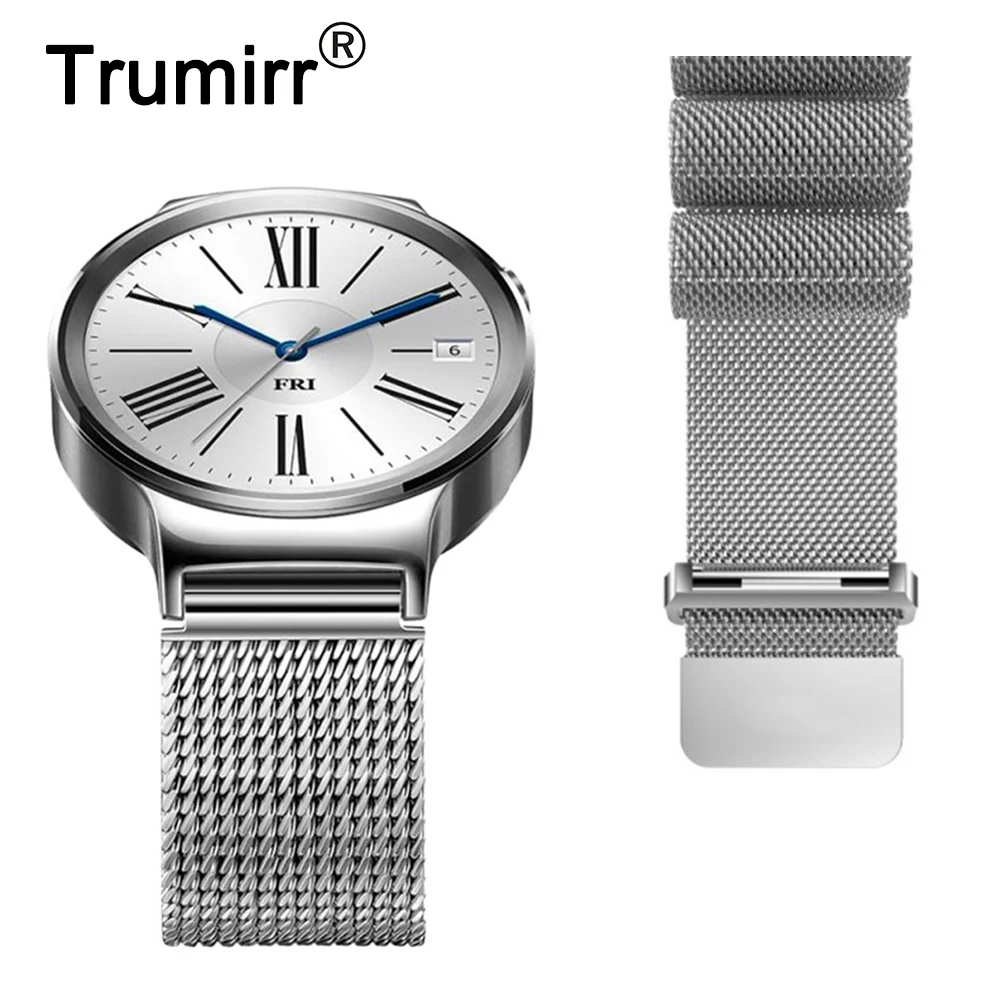 18 мм ремешок для часов, Миланская петля, ремешок для Asus ZenWatch 2 Для женщин WI502Q huawei часы/Fit Honor S1 Нержавеющая сталь магнит застежка браслета