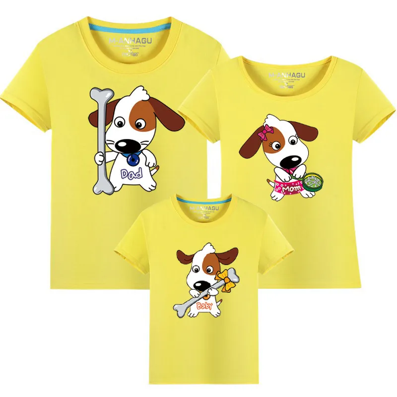 Family Clothing Summer style Matching Mother Daughter Clothes Cotton Father Son T-shirt mommy and me clothes Family Look outfits family clothing character denim shirt family look matching outfits mother and daughter son clothes outerwear coat