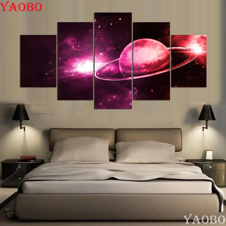 

5D DIY Diamond Painting Abstract 5 Panel Galaxy Landscape Diamond Embroidery Full Square/Round Drill Mosaic Handmade Home Decor