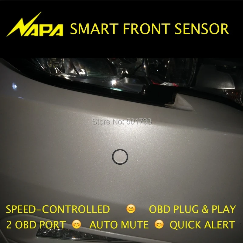 OBD передний датчик парковки с регулировкой скорости, OBD Plug& Play без проволоки, интеллектуальное оповещение, автоматическое отключение звука 4 датчика s для Toyota 06-up